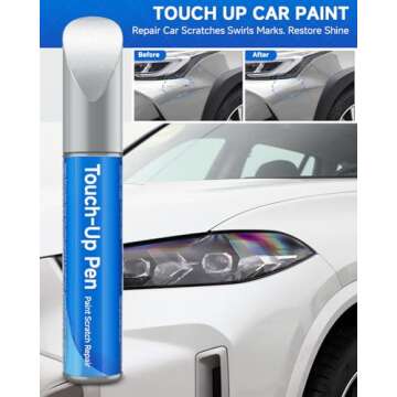 040 Super White/Ice Cap Touch Up Paint Compatible with Toyota Exact Match Touch Up Paint Car Scratch Repair