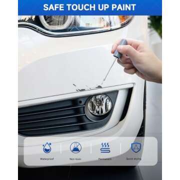 040 Super White/Ice Cap Touch Up Paint Compatible with Toyota Exact Match Touch Up Paint Car Scratch Repair