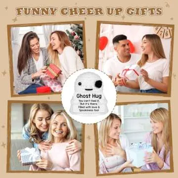 Belatelove Crochet Emotional Encouragement Ghost Hug, Filled with Love and Spookiness, Support Positive Birthday Gift for Friends, Family, and Loved Ones, Wife, Perfect for Christmas, Halloween