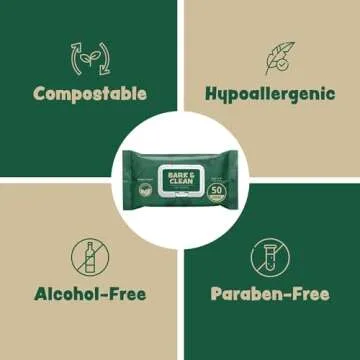 Dog Wipes for Cleaning and Deodorizing - 8.5" x 9" Bamboo Pet Wipes - Compostable, Hypoallergenic Puppy Wipes - Dog Wipes for Paws, Butt, and Body (110 Wipes (1 Pack of 110))