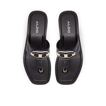 ALDO Women's SUNSEEK Wedge Sandal, Black, 8