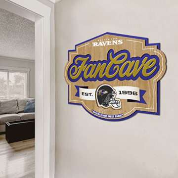 YouTheFan NFL Baltimore Ravens Fan Cave Sign