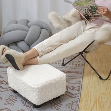 Stylish CAROLMADE Small Foot Stool Ottoman for Comfort