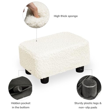 Stylish CAROLMADE Small Foot Stool Ottoman for Comfort