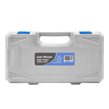 CARTMAN Tool Set General Hand Tool Kit with Plastic Toolbox Storage Case, Automotive Set Blue