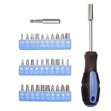 CARTMAN Tool Set General Hand Tool Kit with Plastic Toolbox Storage Case, Automotive Set Blue