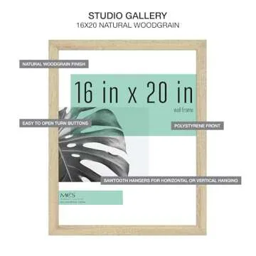 MCS Studio Gallery 16x20 Natural Woodgrain Picture Frame