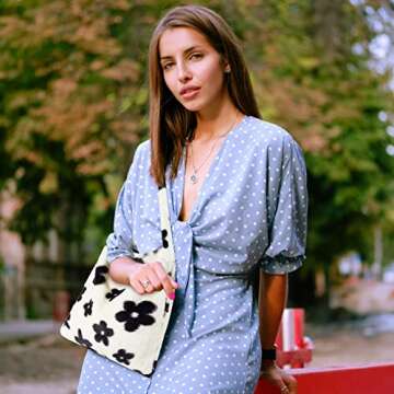 Weewooday Plush Tote Bag Perfect for Girls and Women