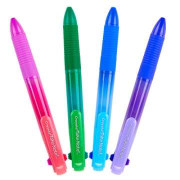 Crayola Washable Gel Pen Set, 3 Shades in 1 Pen, Office & School Supplies, 4 Count