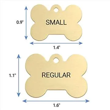 GoTags Personalized Brass Pet ID Tags for Dogs and Cats