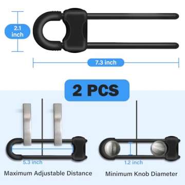 SPISPI Baby Proofing Cabinets - U-Shaped Child Locks (2 Pack) for Safety and Security
