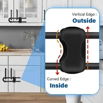 SPISPI Baby Proofing Cabinets - U-Shaped Child Locks 2 Pack