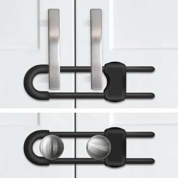 SPISPI Baby Proofing Cabinets - U-Shaped Child Locks 2 Pack
