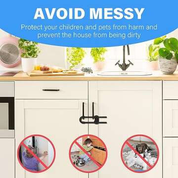 SPISPI Baby Proofing Cabinets - U-Shaped Child Locks 2 Pack