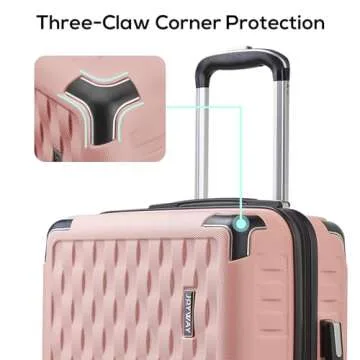 Melalenia Luggage 10 Piece Sets Clearance,Large Suitcase Set Spinner Wheels with TSA Locks,Hard Shell Pink Luggage Sets for Women Travel Suitcase (10Pcs Pink)