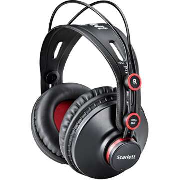 Focusrite Scarlett Solo Studio Kit Bundle – Contains Scarlett Solo USB Audio Interface + CM25 Condenser Microphone + HP60 Studio Headphones + Cables + Fibertique Cloth