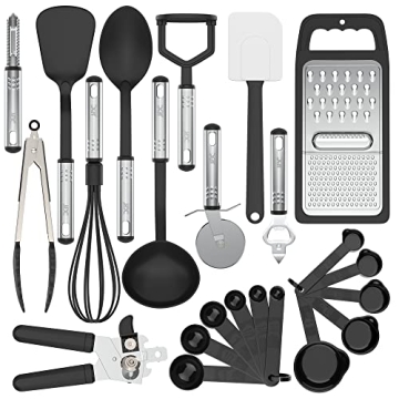 LDC Lux Decor 23 PCS Cooking Utensils Set - Non-Stick and Heat Resistant Nylon Cooking Spatula Kitch...
