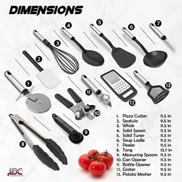 LDC Lux Decor 23 Piece Cooking Utensils Set - Non-Stick