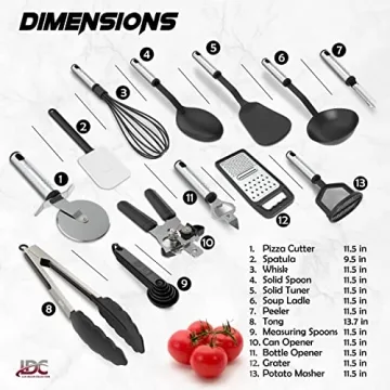 LDC Lux Decor 23 Piece Cooking Utensils Set - Non-Stick