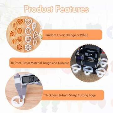 Puocaon Mushroom Polymer Clay Cutters - 10 Pcs 3D Clay Cutters for Earrings Making, Boho Mushroom Clay Cutters for Polymer Clay Jewelry, Cute Clay Jewelry Cutters Polymer Clay Earring Cutters