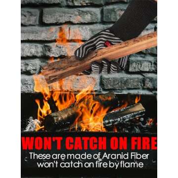 WEEDABEST Hot BBQ Gloves Heat Resistant for Grilling