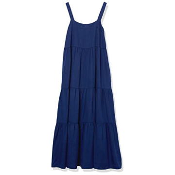 The Drop Women's Britt Tiered Maxi Tent Dress, Navy , L