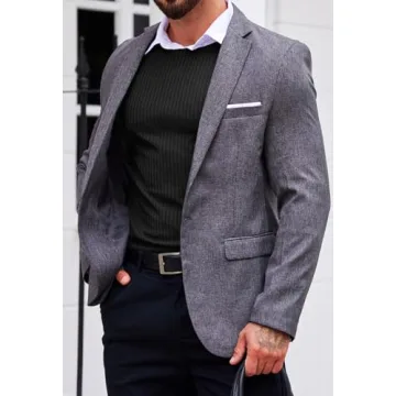 Ekouaer Men's Stylish Ribbed Thermal Pullover Sweater