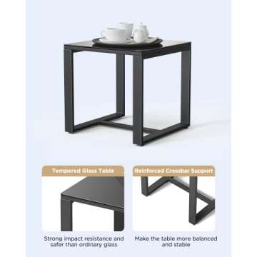 Qsun 3 Pieces Patio Furniture Set for Stylish Outdoors