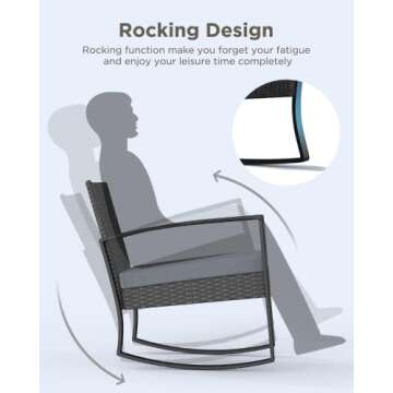 Qsun 3 Pieces Patio Furniture Set for Stylish Outdoors