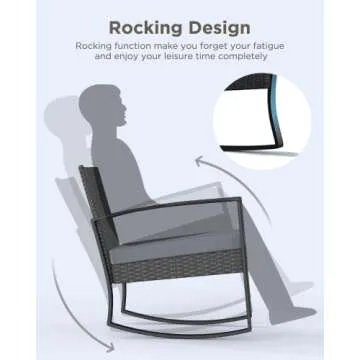 Qsun 3 Pieces Patio Furniture Set for Stylish Outdoors