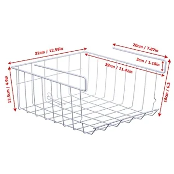 ASTOTSELL 2-Pack Under Shelf Storage Basket Organizer