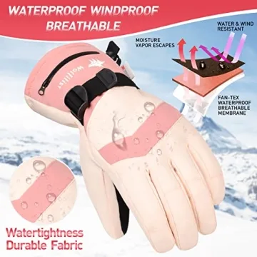WOLFILIST Waterproof Ski Gloves for Winter Adventures