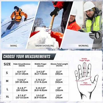 WOLFILIST Waterproof Ski Gloves for Winter Adventures