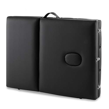 Saloniture Professional Tri-Fold Massage Table with Case