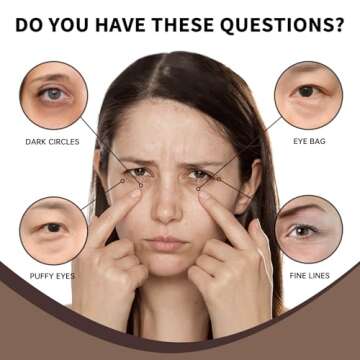 Caffeine Eye Serum With EGCG For Dark Circles and Puffiness, Anti Aging 5% Caffeine Solution For Puffy Eyes, Fine Lines, Moisturizing Caffeine Under Eye Serum, 30ML.