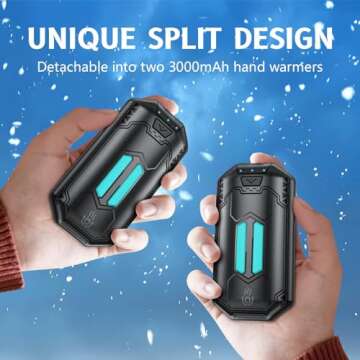 Hand Warmers Rechargeable OUTJUT 2 in 1 USB Pocket-Sized Handwarmers Easy to Carry 20h Electric Hand...