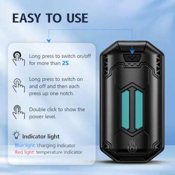 Hand Warmers Rechargeable OUTJUT 2 in 1 USB Pocket-Sized Handwarmers Easy to Carry 20h Electric Hand Warmer 3 Heat Settings Hot Hand Gifts for Men Women Go Out for Hiking Camping Sking and Fishing