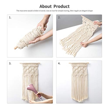 Mkono Macrame Wall Hanging Boho Chic Decor for Any Space