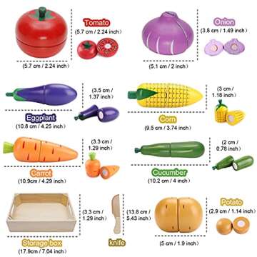 Airlab Wooden Fruits & Vegetables Play Set for Kids