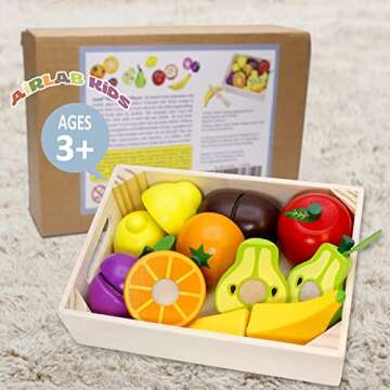Airlab Wooden Fruits & Vegetables Play Set for Kids