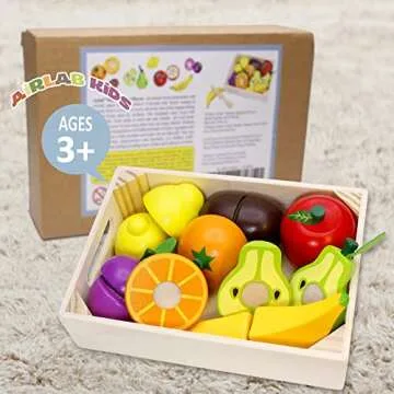 Airlab Wooden Fruits & Vegetables Play Set for Kids