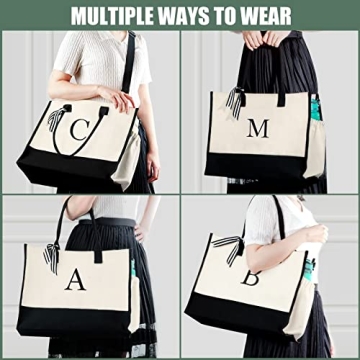 Personalized Canvas Beach Tote Bag for Women