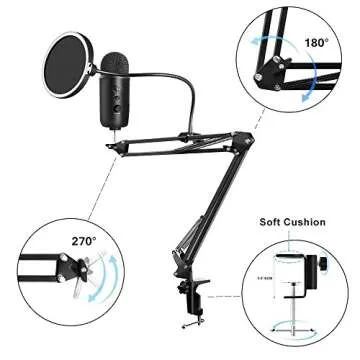Earamble Studio Mic Arm Stand for Blue Yeti Snowball