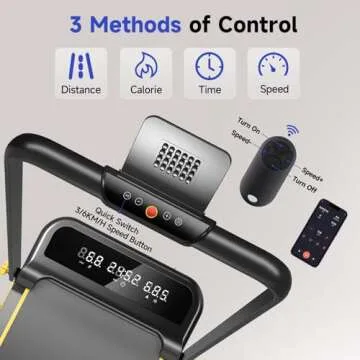 YPOO Foldable Treadmill with Incline, Walking Pad with Handle Bar 3 Level Incline, Portable Folding Treadmills for Home/Office 300 Lbs Capacity, Quiet Desk Treadmill with Remote Control & APP
