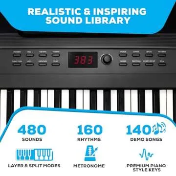 Alesis 88 Key Keyboard Piano for Beginners with Lessons