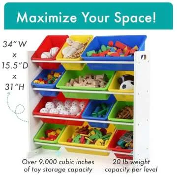 Humble Crew Kids' Toy Storage Organizer with 12 Bins