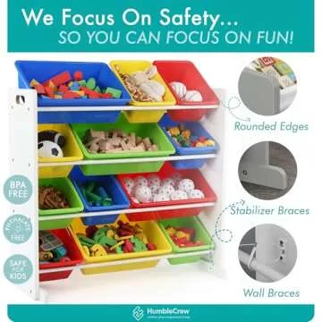 Humble Crew Kids' Toy Storage Organizer with 12 Bins