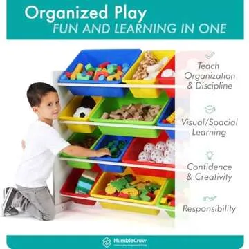 Humble Crew Kids' Toy Storage Organizer with 12 Bins