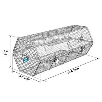 Skyflame Stainless Steel Tumble Rotisserie Grill Basket - Fits Various Spit Rods