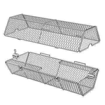 Skyflame Round Tumble Rotisserie Grill Basket for Perfect BBQ
